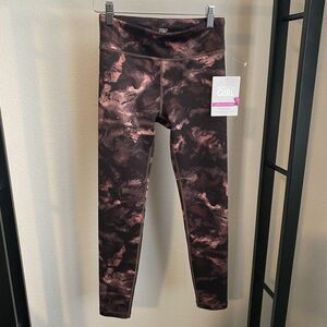 NWT‎ Athleta Girl High Rise Printed Chit Chat Tights Size Large (12) Pink Black